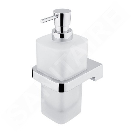 Nimco Maya - Distributeur de savon avec support, verre mat / chrome MA 29031H-26