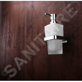 Nimco Maya - Distributeur de savon avec support, verre mat / chrome MA 29031H-26