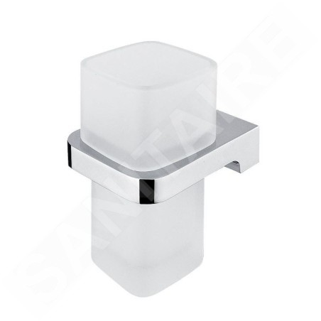 Nimco Maya - Verre pour brosse à dents et dentifrice, verre mat / chrome MA 29058H-26