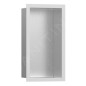 Hansgrohe XtraStoris Individual - Niche murale avec cadre design, 300x150x100 mm, inox brossé / blanc mat 56094700