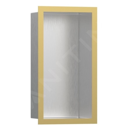 Hansgrohe XtraStoris Individual - Niche murale avec cadre design, 300x150x100 mm, inox brossé / aspect d'or 56094990