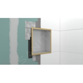 Hansgrohe XtraStoris Individual - Niche murale avec cadre design, 300x150x100 mm, inox brossé / aspect d'or 56094990