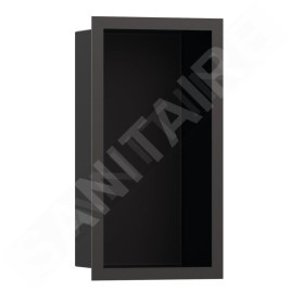 Hansgrohe XtraStoris Individual - Niche murale avec cadre design, 300x150x100 mm, noir mat / chrome noir brossé 56095340