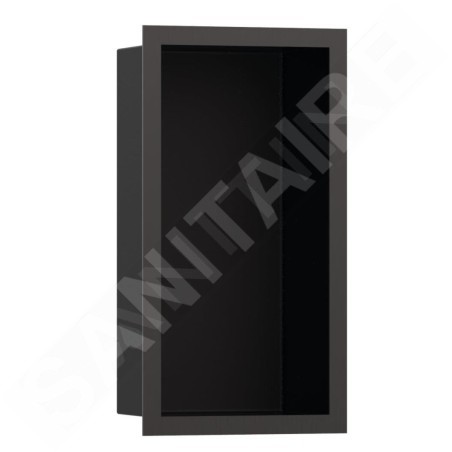 Hansgrohe XtraStoris Individual - Niche murale avec cadre design, 300x150x100 mm, noir mat / chrome noir brossé 56095340