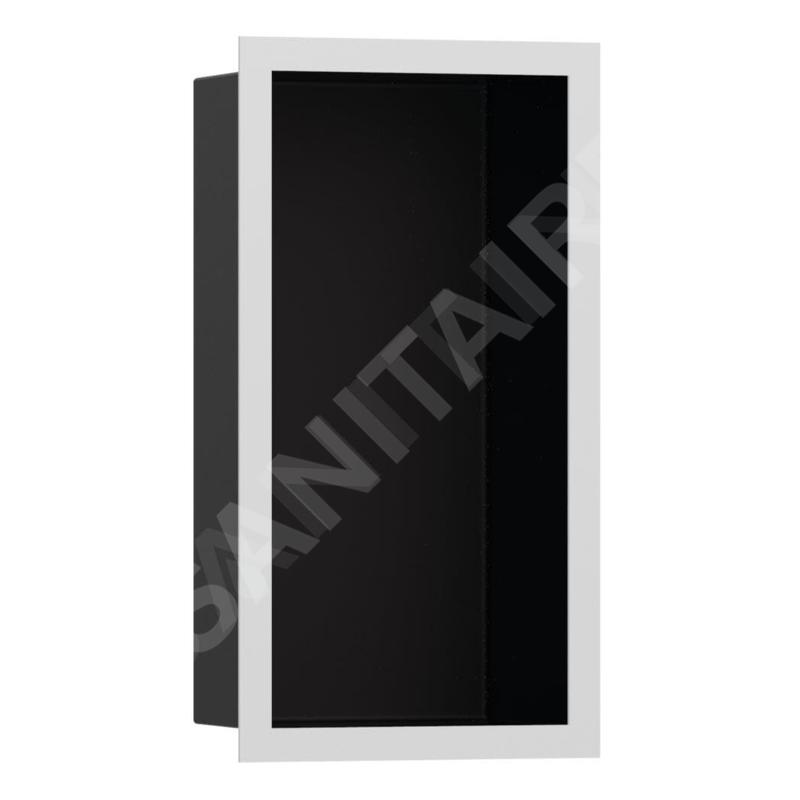 Hansgrohe XtraStoris Individual - Niche murale avec cadre design, 300x150x100 mm, noir mat / blanc mat 56095700