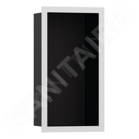 Hansgrohe XtraStoris Individual - Niche murale avec cadre design, 300x150x100 mm, noir mat / blanc mat 56095700