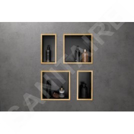 Hansgrohe XtraStoris Individual - Niche murale avec cadre design, 300x150x100 mm, nori mat / aspect d'or poli 56095990