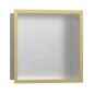 Hansgrohe XtraStoris Individual - Niche murale avec cadre design, 300x300x100 mm, inox brossé / aspect d'or 56097990