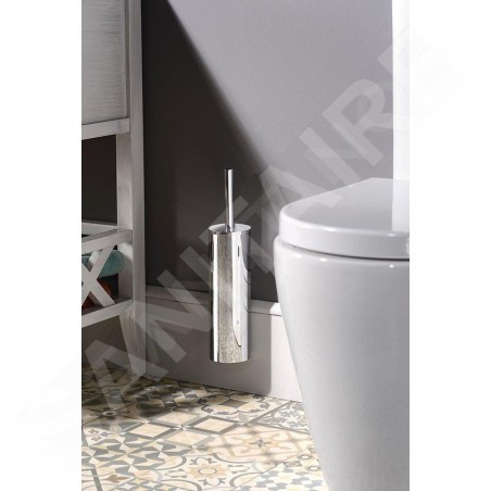 Sapho X-Round - Brosse WC avec support mural, chrome 243313