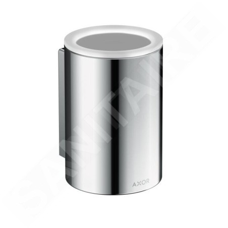 Axor Universal Circular - Verre pour brosse à dents et dentifrice avec support, chrome/verre 42804000