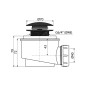 Alcadrain Siphons de baignoire - Kit de drainage pour plateaux, Click-Clack, noir mat A465BLACK-50