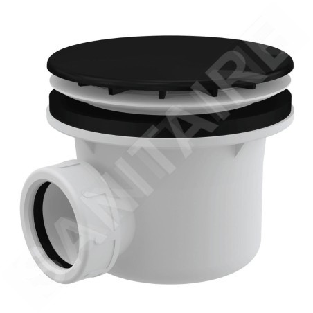Alcadrain Siphons de baignoire - Kit de drainage pour plateaux, noir mat A49BLACK