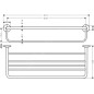 Axor Universal Circular - Tablette avec porte-serviettes, longueur 600 mm, chromée 42843000