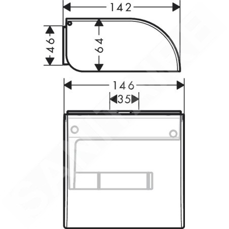 Axor Universal Circular - Porte-papier toilette, chrome 42858000