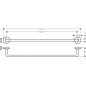 Axor Universal Circular - Porte-serviettes, longueur 600 mm, chrome 42860000