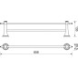 Novaservis Ferro Antica - Porte-serviettes, longueur 600 mm, bronze AAI10BR