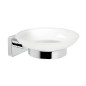 Novaservis Ferro Greta - Distributeur de savon avec support, verre dépoli/chrome AGR02