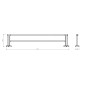 Novaservis Ferro Greta - Porte-serviettes, longueur 600 mm, noir mat AGR10BL