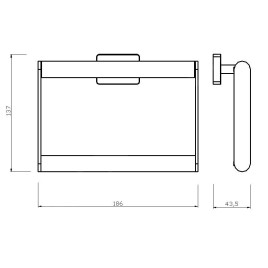 Novaservis Ferro Greta - Porte-serviettes, noir mat AGR11BL