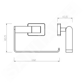 Novaservis Ferro Greta - Porte-papier toilette, chrome AGR33