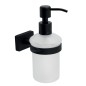 Novaservis Ferro Greta - Distributeur de savon avec support, verre/noir mat AGR34BL