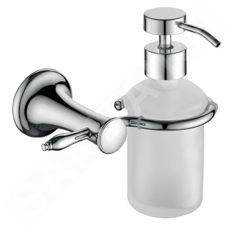 Novaservis Ferro Retro - Distributeur de savon avec support, verre dépoli / chrome ARE34