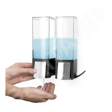 Compactor Edge - Distributeur de savon liquide/shampoing, noir RAN9656