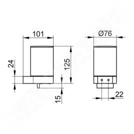 Keuco Plan - Distributeur de savon avec support, inox 14951070000
