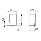 Keuco Plan - Distributeur de savon avec support, inox 14951070000