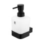 Nimco Kibo - Distributeur de savon avec support, verre dépoli/noir mat Ki-14031C-T-90