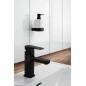 Nimco Kibo - Distributeur de savon avec support, verre dépoli/noir mat Ki-14031C-T-90