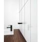 Nimco Kibo - Porte-savon avec support, céramique blanche/noir mat Ki-14059K-90