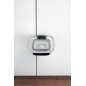 Nimco Kibo - Porte-savon avec support, verre dépoli/noir mat Ki-14059C-90