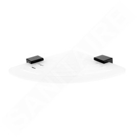 Nimco Kibo - Tablette d'angle IXI, plexiglas mat/noir mat Ki-X211-90