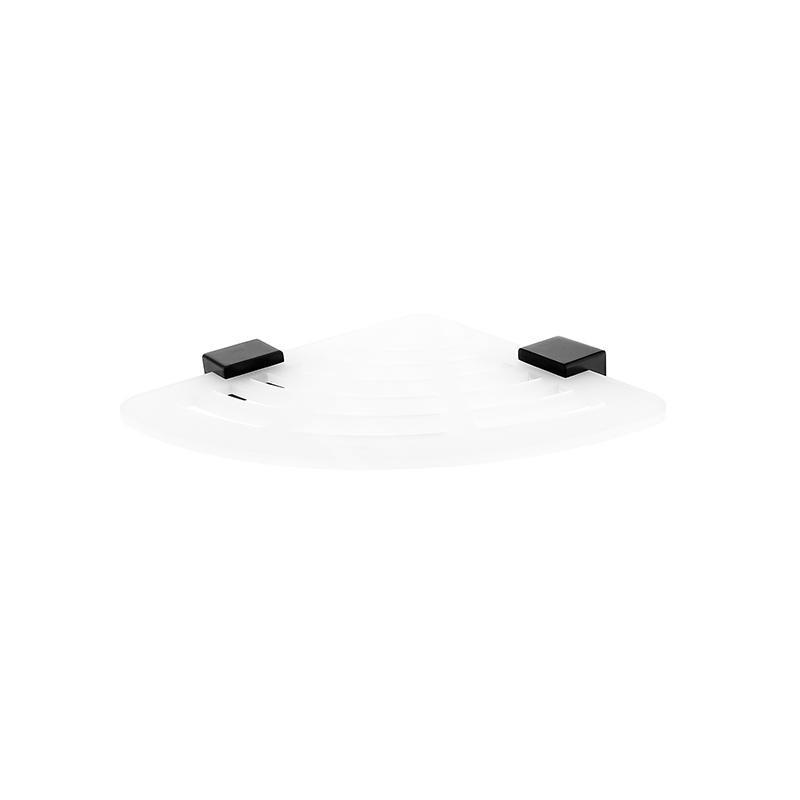 Nimco Kibo - Tablette d'angle IXI, plexiglas mat/noir mat Ki-X211-90 Nimco Kibo - Tablette d'angle IXI, plexiglas mat/noir mat Ki-X211-90