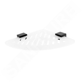 Nimco Kibo - Tablette d'angle IXI, plexiglas mat/ noir mat Ki-X212-90