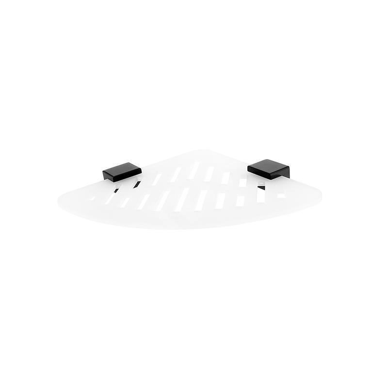 Nimco Kibo - Tablette d'angle IXI, plexiglas mat/ noir mat Ki-X212-90 Nimco Kibo - Tablette d'angle IXI, plexiglas mat/ noir mat Ki-X212-90