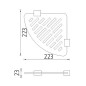 Nimco Kibo - Tablette d'angle IXI, plexiglas mat/ noir mat Ki-X212-90 Nimco Kibo - Tablette d'angle IXI, plexiglas mat/ noir mat Ki-X212-90