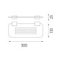 Nimco Kibo - Tablette IXI, longueur 300 mm, plexiglas mat/noir mat Ki-X330-90 Nimco Kibo - Tablette IXI, longueur 300 mm, plexiglas mat/noir mat Ki-X330-90