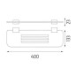 Nimco Kibo - Tablette IXI, longueur 400 mm, plexiglas mat/noir mat Ki-X340-90 Nimco Kibo - Tablette IXI, longueur 400 mm, plexiglas mat/noir mat Ki-X340-90
