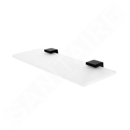 Nimco Kibo - Tablette, longueur 400 mm, verre dépoli/noir mat Ki-14091B-40-90
