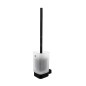 Nimco Kibo - Brosse de toilette murale avec support, verre dépoli/noir mat Ki-14094CN-90