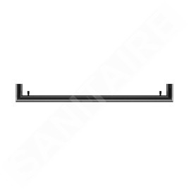 Keuco Reva - Porte-serviettes, longueur 600 mm, noir mat 12801370600