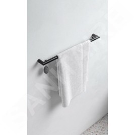Keuco Reva - Porte-serviettes, longueur 600 mm, noir mat 12801370600