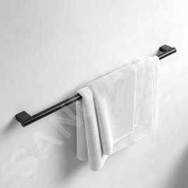 Keuco Reva - Porte-serviettes, longueur de 800 mm, noir mat 12801370800