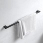 Keuco Reva - Porte-serviettes, longueur de 800 mm, noir mat 12801370800
