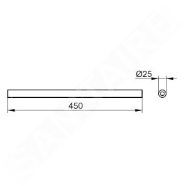 Keuco Reva - Porte-serviettes, longueur 450 mm, noir mat 12820370000