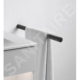 Keuco Reva - Porte-serviettes, longueur 450 mm, noir mat 12820370000