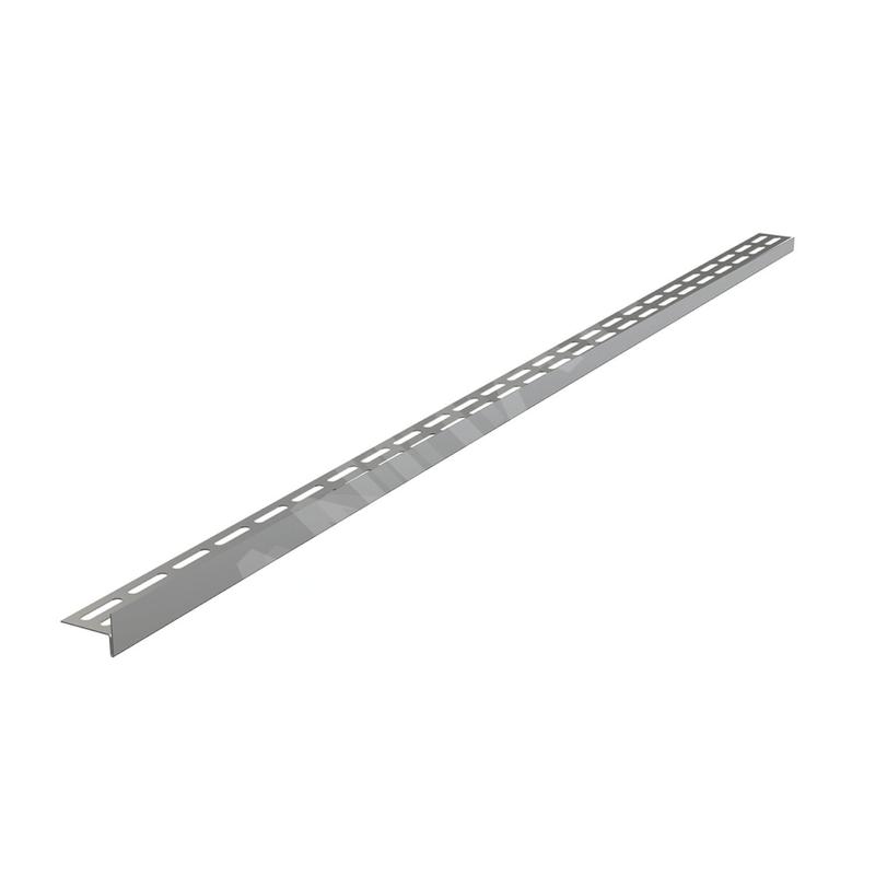 Alcadrain Douchegoten - Rail de mise à niveau du sol 1200 mm, gauche, hauteur de l'ourlet 14 mm, tapis en acier inoxydable
