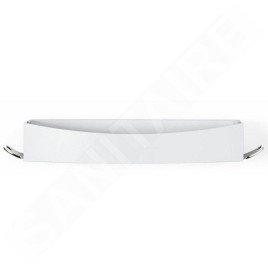 Compactor Clever Flip - Tablette avec crochets 440x110x70 mm, plastique blanc/chrome RAN9651